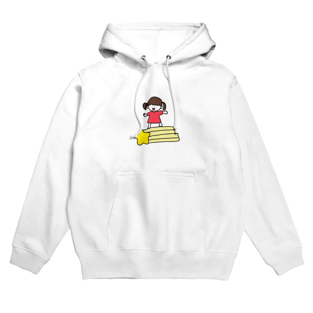 さかもとこのみのグッズやさんの流れ星と女の子 Hoodie