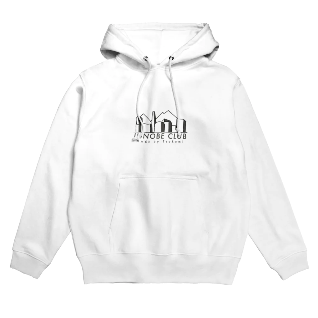 ILINOBE  CLUB 洋裁店のILINOBE  CLUB 透かしロゴ Hoodie