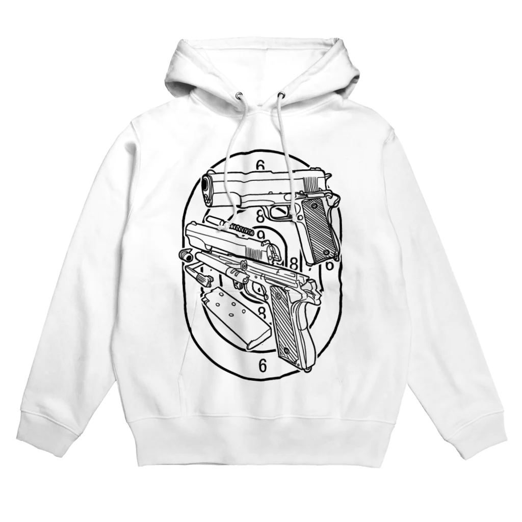 豚猫のミリタリー　ハンドガン　 Hoodie