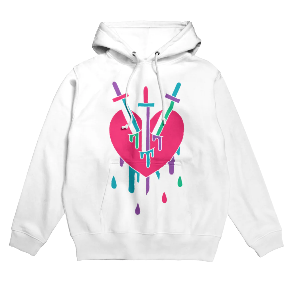 日本どうぶつの会のタロット「THREE of SWORDS.(ソードの３)」パーカー Hoodie