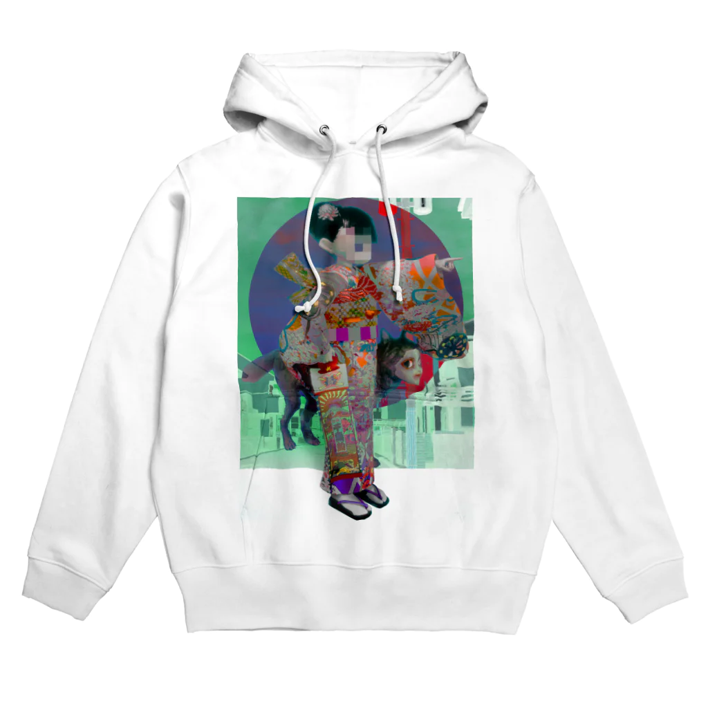 市松寿ゞ謡のモザイ子 Hoodie