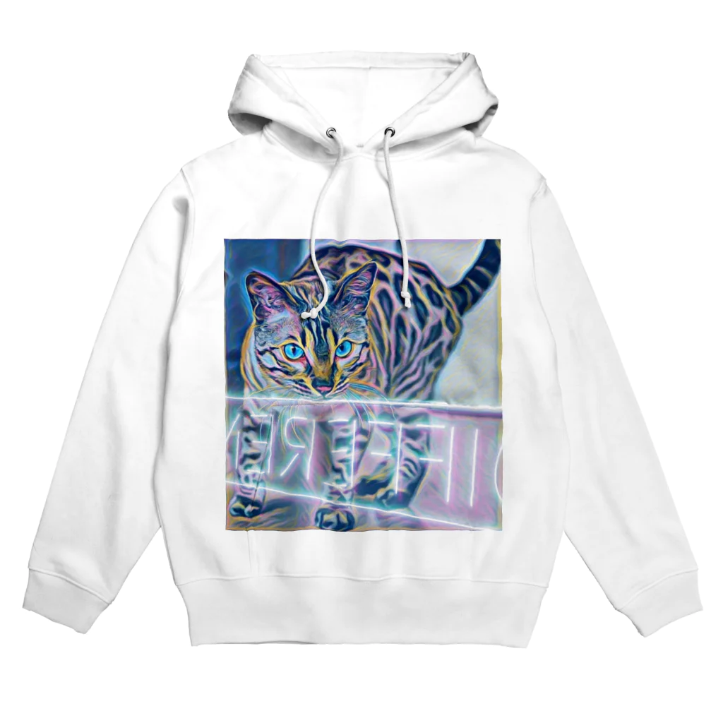 くさみの猫とネオン Hoodie