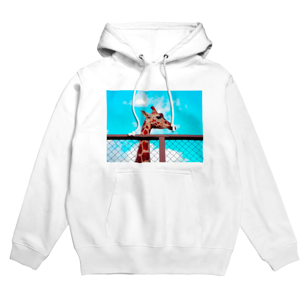 くねくねの青空ときりん Hoodie