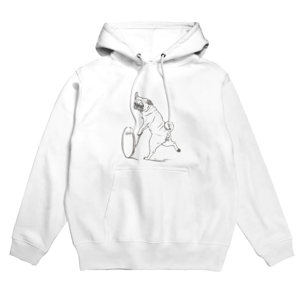 ＰＵＧＬＡＮＤのパグの輪回し～フォーン Hoodie