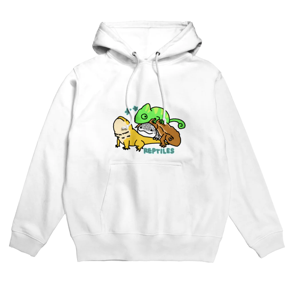 ゆるあにまるの爬虫類集合 Hoodie