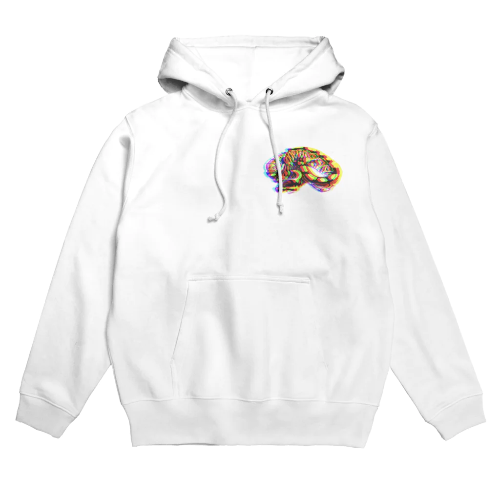 爬虫類カフェ ふぁにくり 嵐山店の"BROKEN" Python regius Hoodie