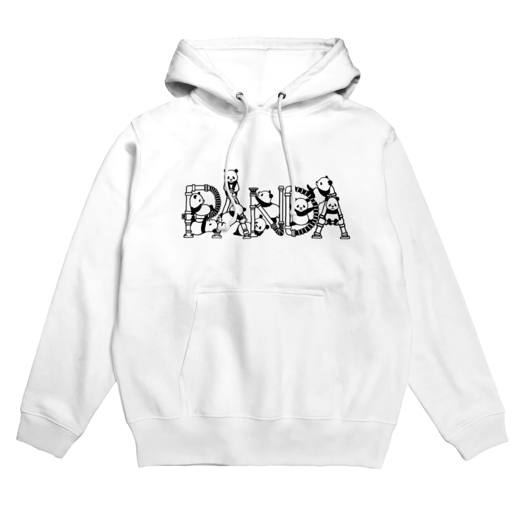 白黒迷彩の配管パンダ Hoodie