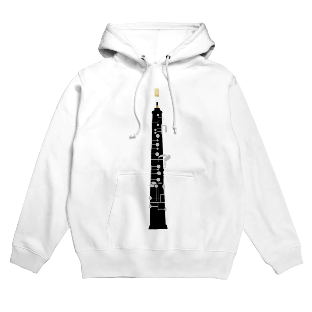 ManDoubleReedShop分店のオーボエイラスト　リードは黒い糸 Hoodie