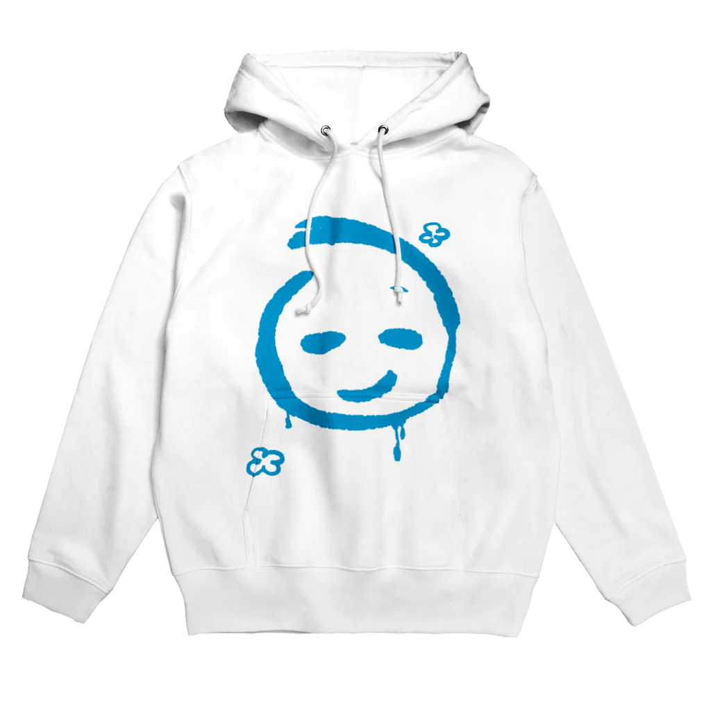 青いお店の青いスマイルマーク Hoodie