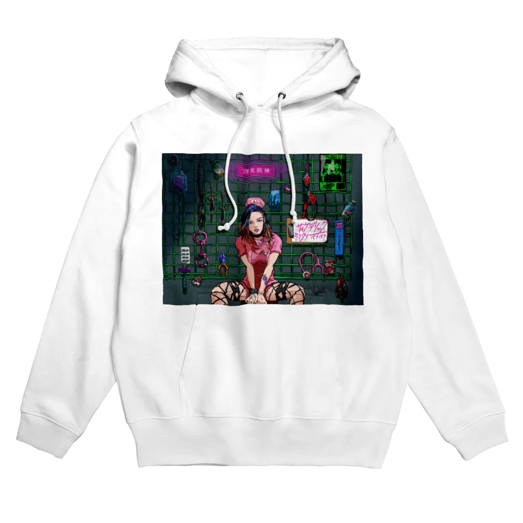 サイケデリックミリタリーパフパフの「浮気病棟」ジャケットデザイン　グッズ Hoodie