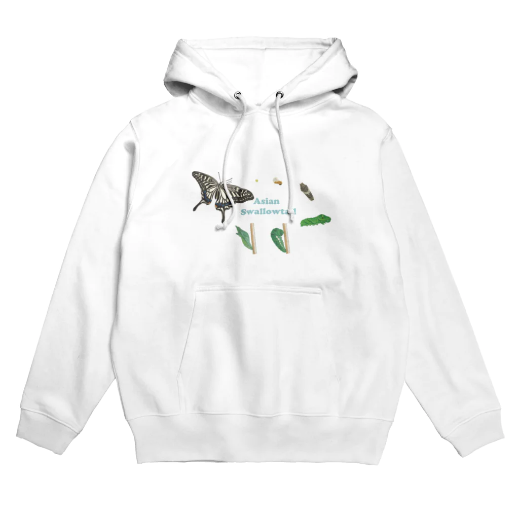 kitaooji shop SUZURI店のナミアゲハの発生サイクル Hoodie