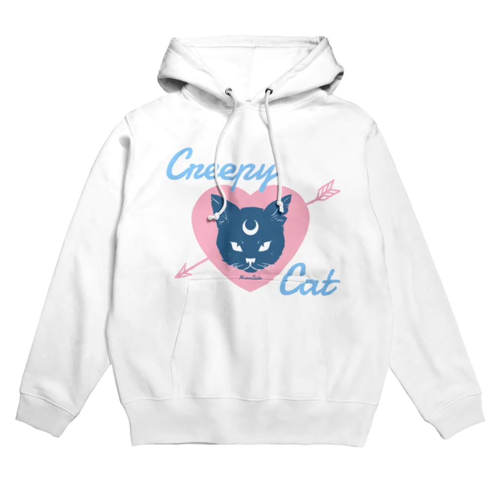 IENITY　/　MOON SIDEの【MOON SIDE】 Creepy Cat #Pink*Blue Hoodie