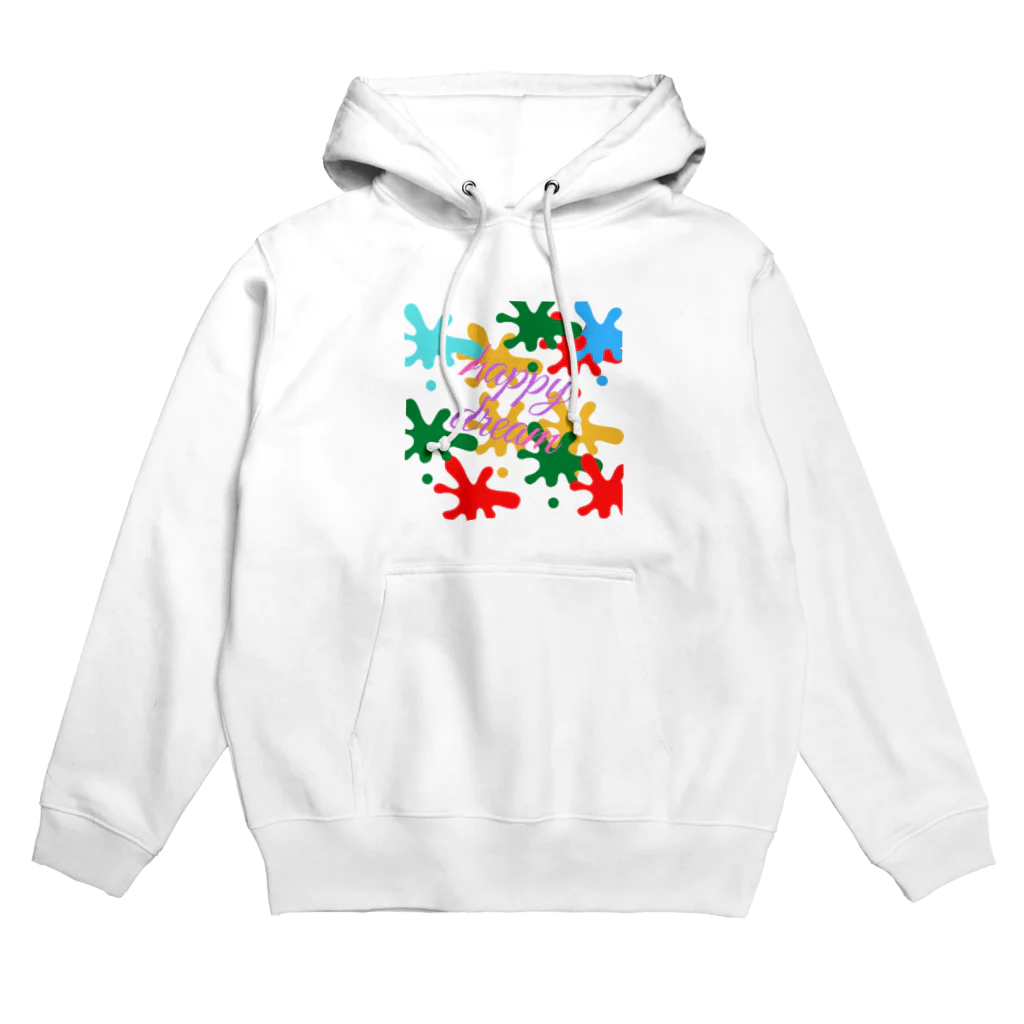 のとっちの趣味工房の飛び散り絵の具と幸せな夢 Hoodie