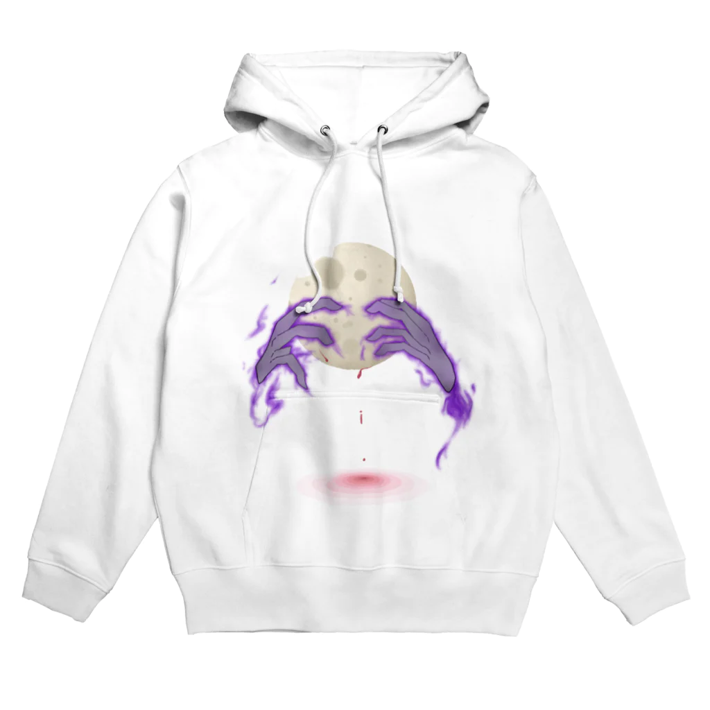 川沿い豆工房 出張所の泣いた月 Hoodie