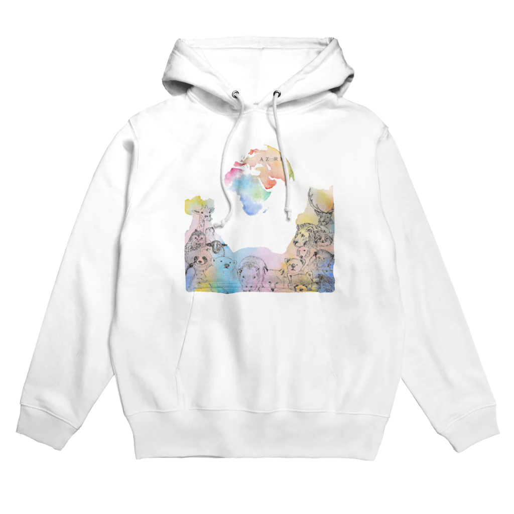 azure designのSave our PLANET　水彩 Hoodie