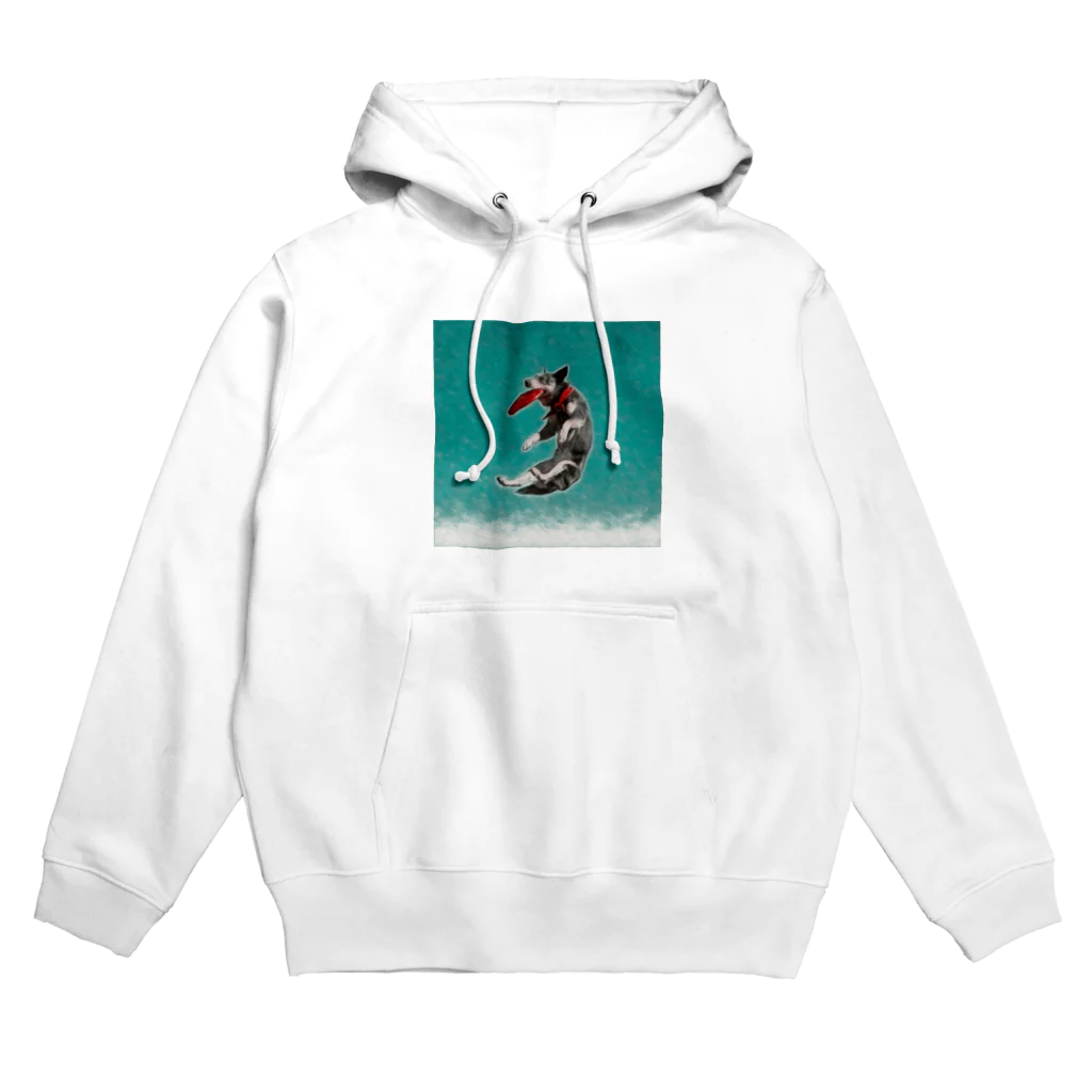 野鳥と犬の竃蔵屋(かまくらや)のディスクドッグ Hoodie