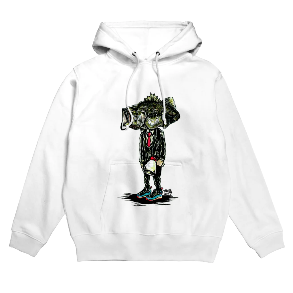 No.347のブラックバス Hoodie