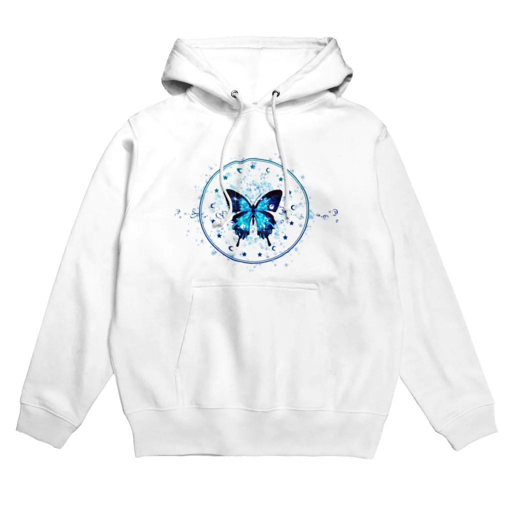 榛名🦋灯頼のDreamy butterfly blue Hoodie