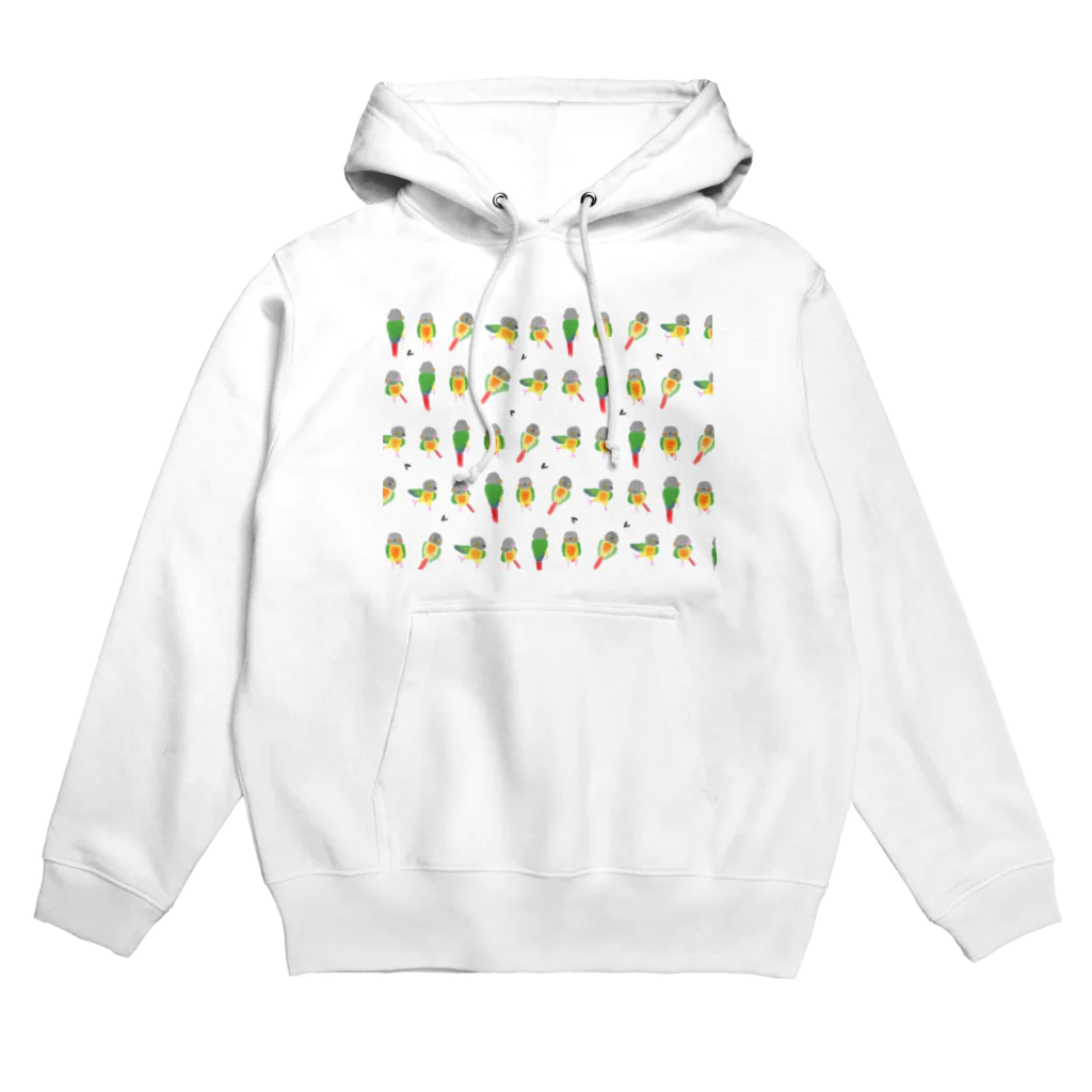 アキクサインコとウロコインコのいちめんのウロコインコ Hoodie