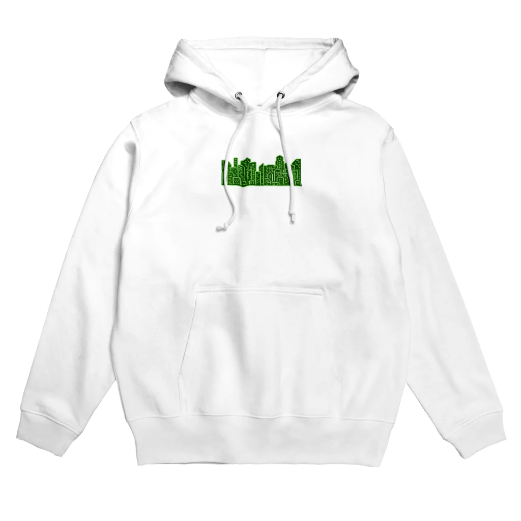 M&AのBuildings 緑 Hoodie