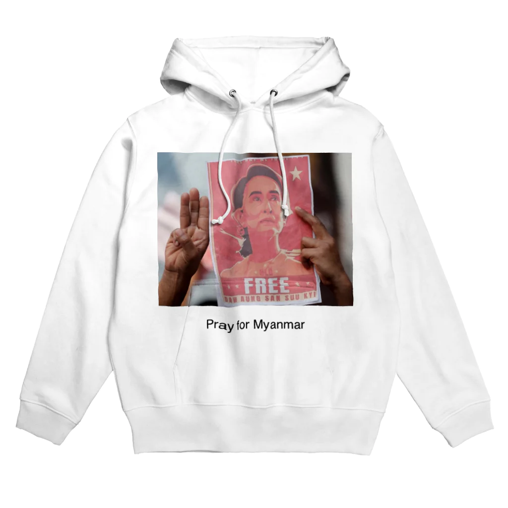 kuro_kominkaのPray for Myanmar  Hoodie