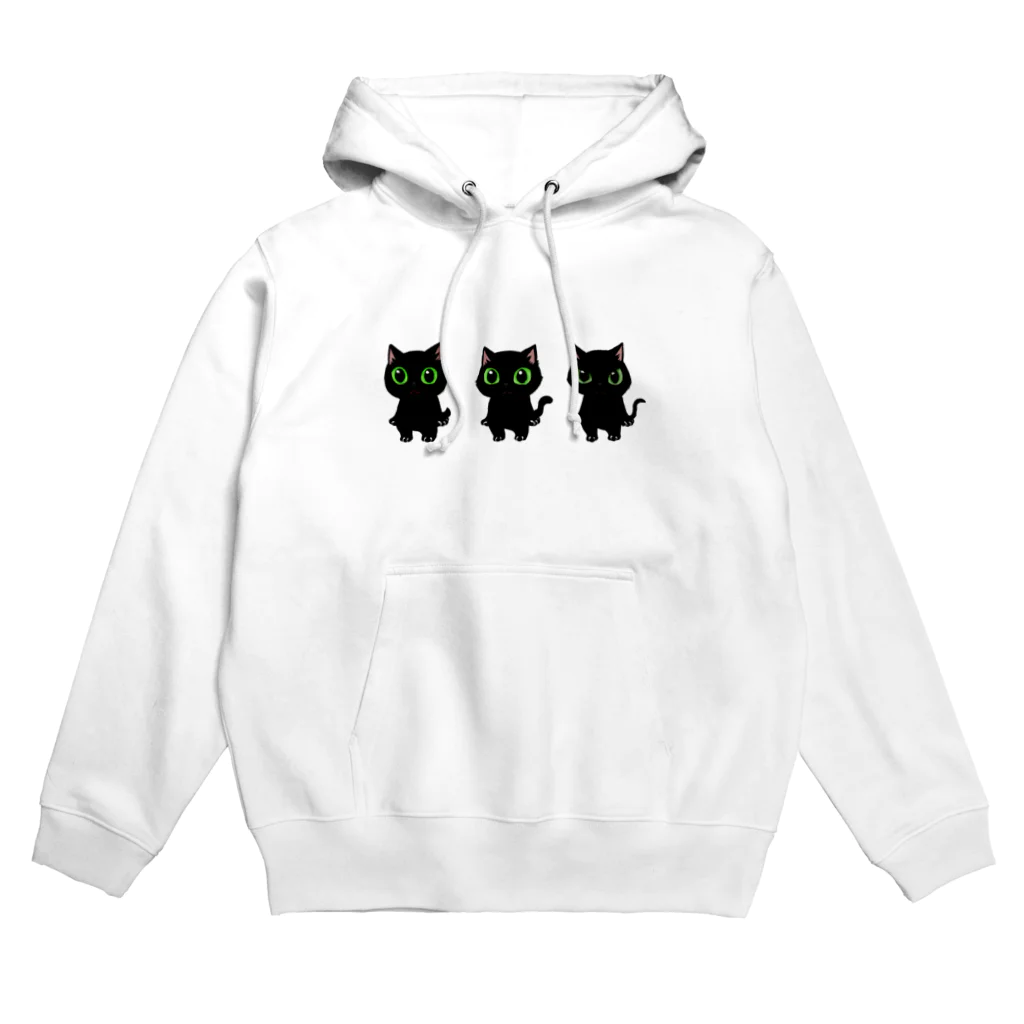 はちわれの黒猫ズ Hoodie