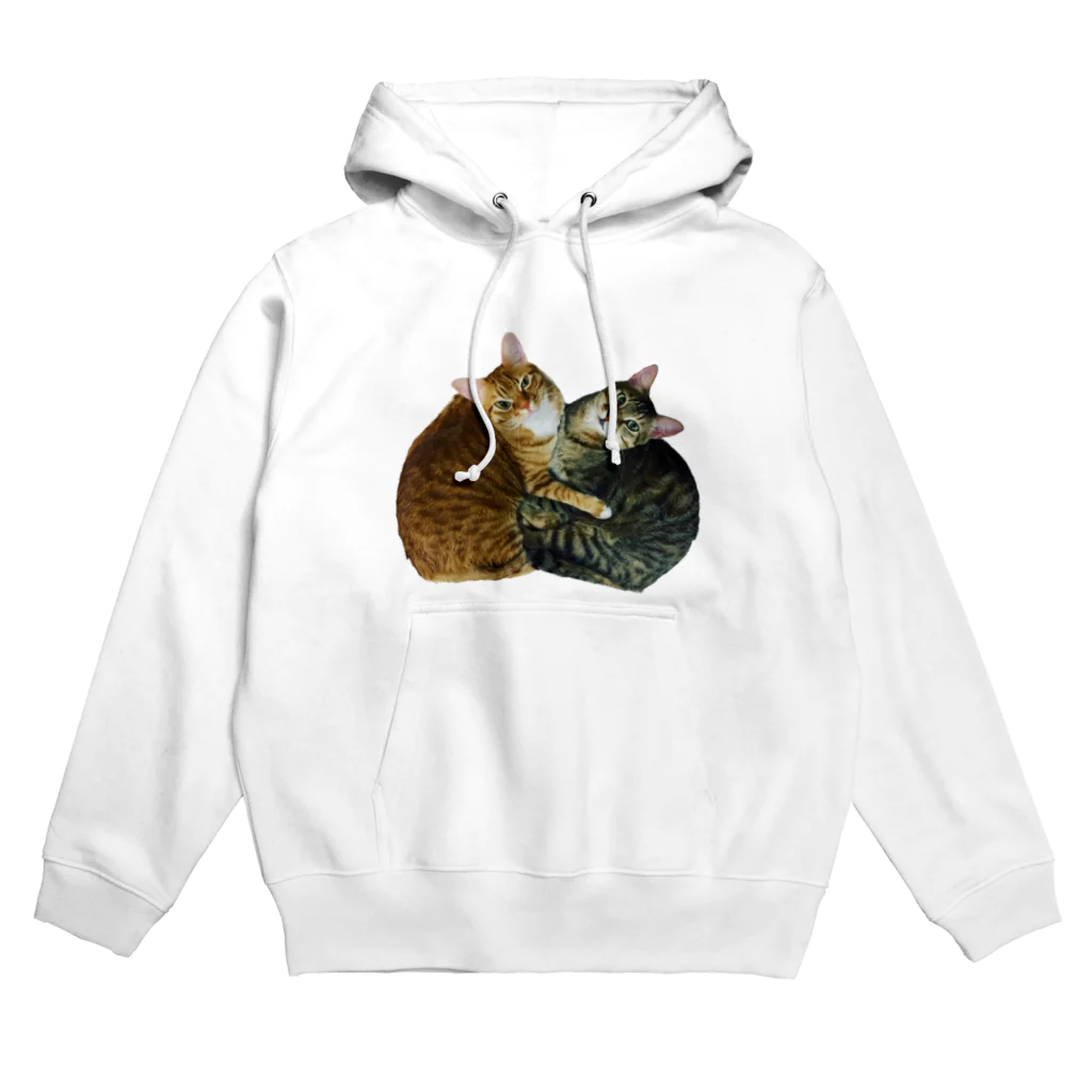 こむまめにゃんずの店のくっつきにゃんこ Hoodie