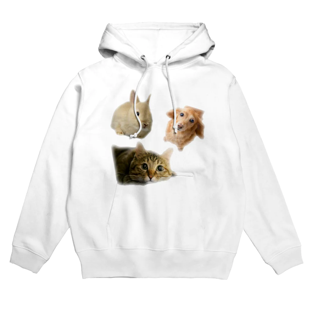 _r00a_の犬と猫とうさぎ好きな人のためのグッズ Hoodie