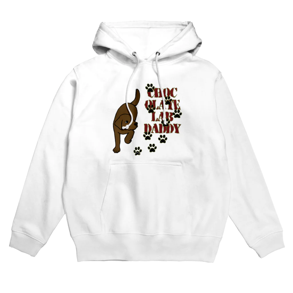 ハッピー・ラブラドールズのChocolate Lab Daddy　チョコレートラブラドール Hoodie