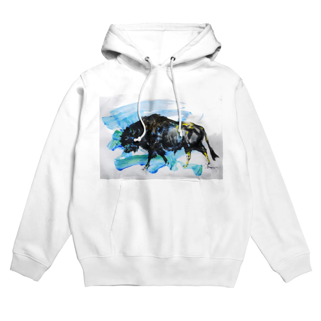 永久凍土の国の白夜のバイソン２０１７ Hoodie