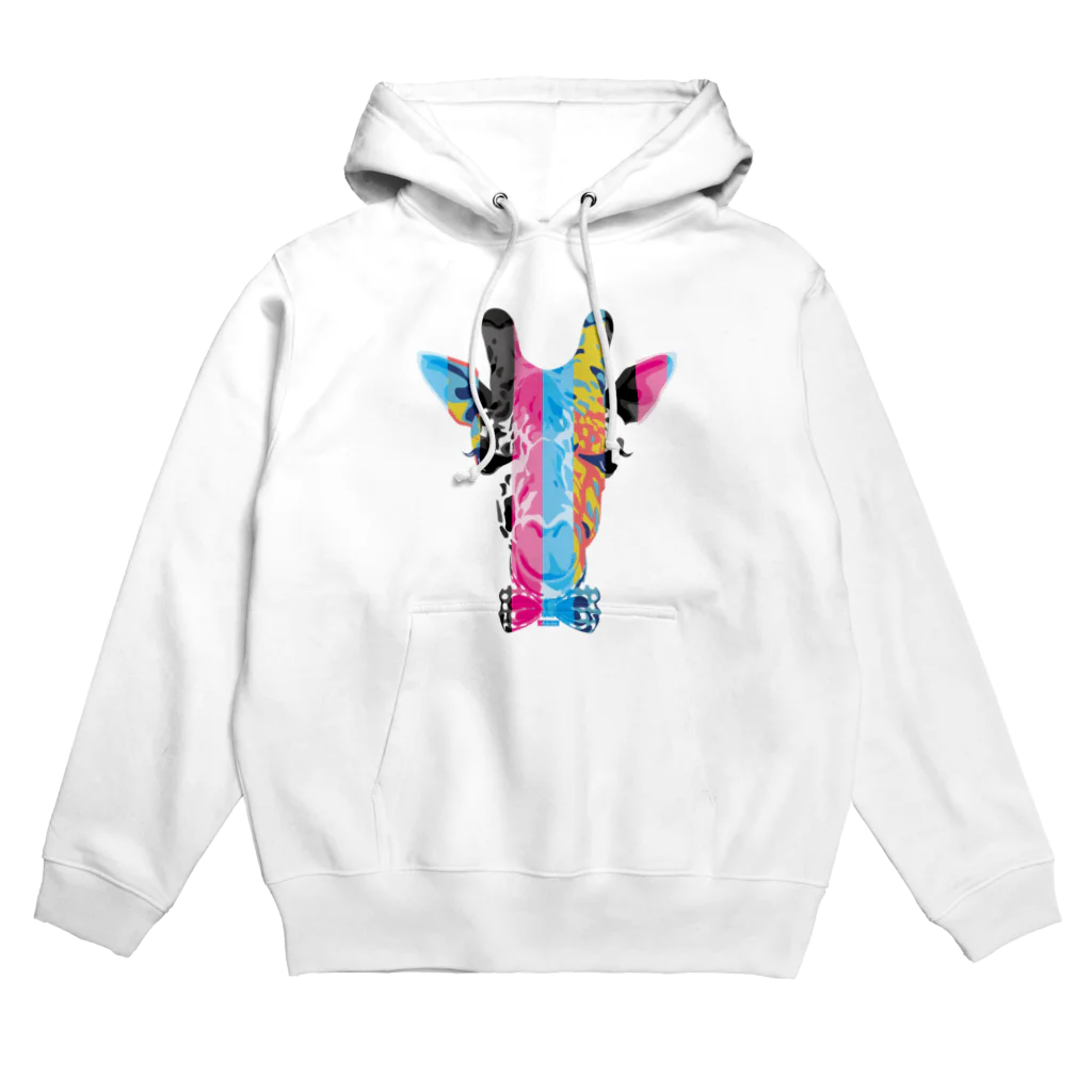 Cɐkeccooのおしゃれ好きなキリン(ジラフ)たてじま Hoodie