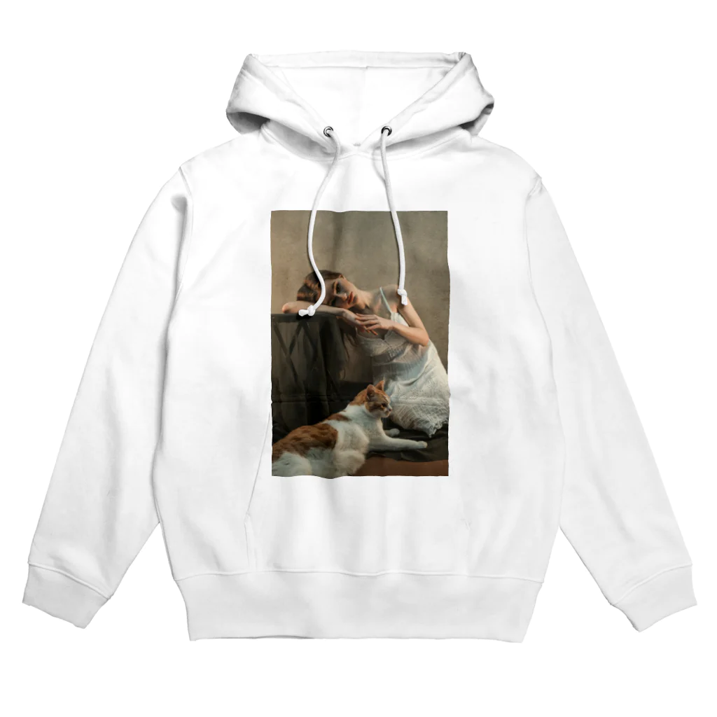 Hollywayの美人と猫 Hoodie