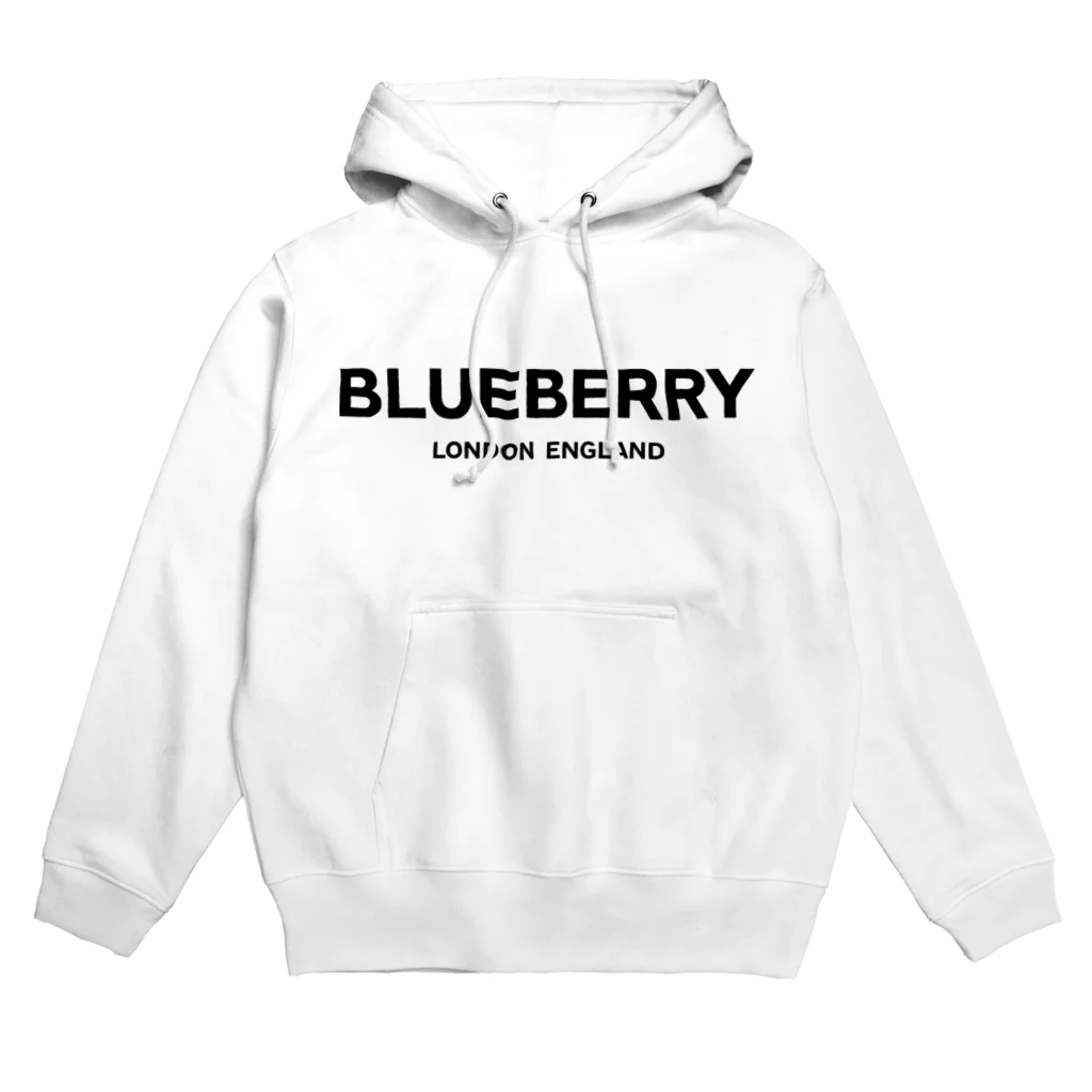 TOKYO LOGOSHOP 東京ロゴショップのBLUEBERRY LONDON ENGLAND-ブルーベリー ロンドン イングランド- 黒ロゴ パーカー