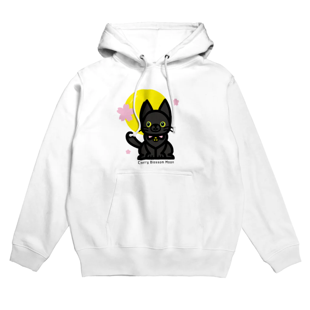 夢見る柴犬のCherry-Blossom-Moon Hoodie