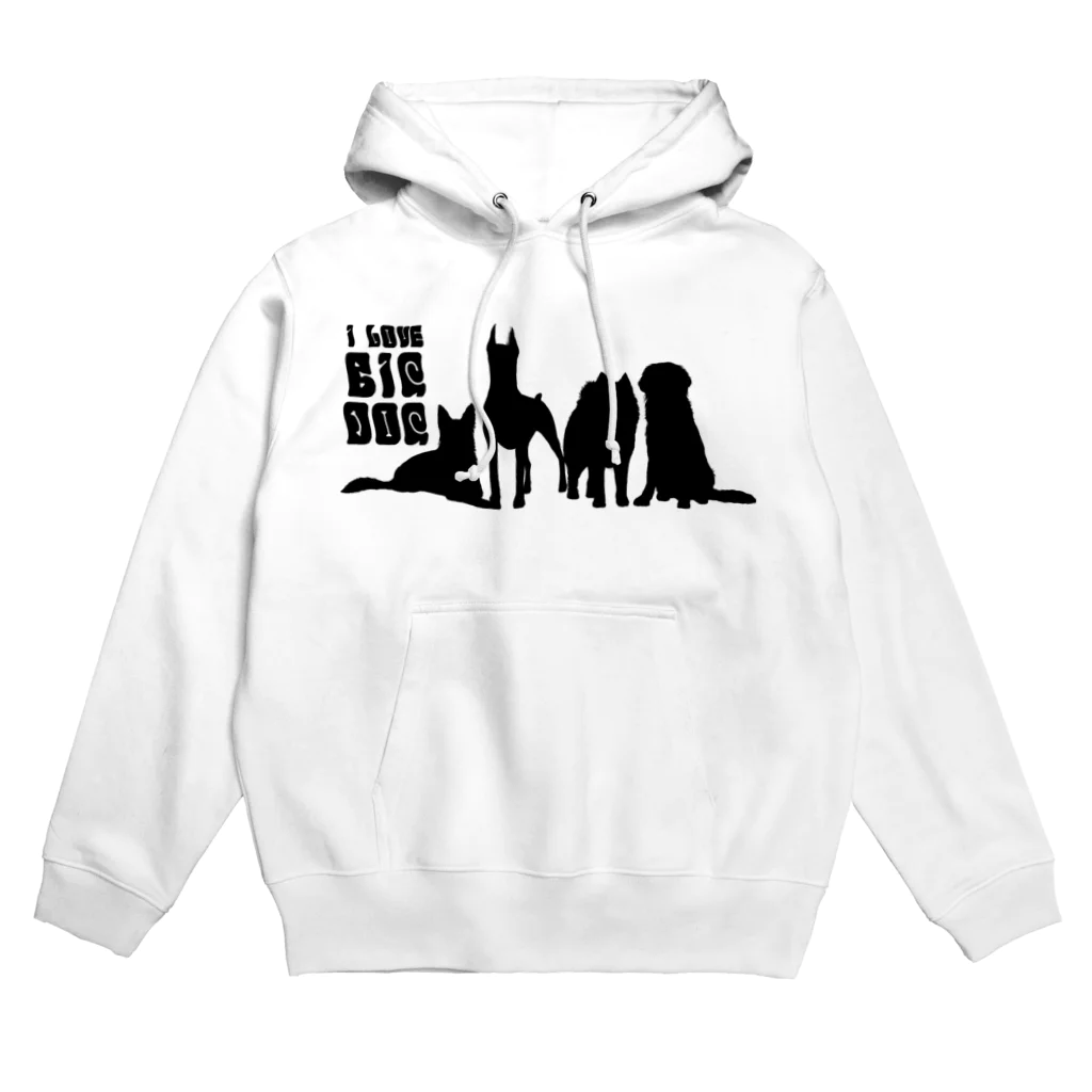 SANKAKU DESIGN STOREのI LOVE BIG DOG！ groovy/B Hoodie