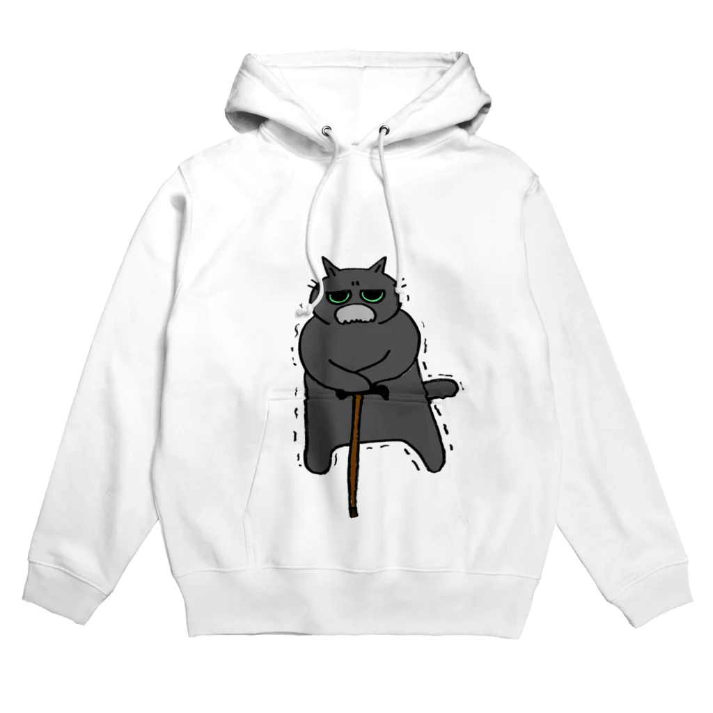 惑星ぽっぷぽーーーんのよぼよぼ黒猫ちゃん Hoodie