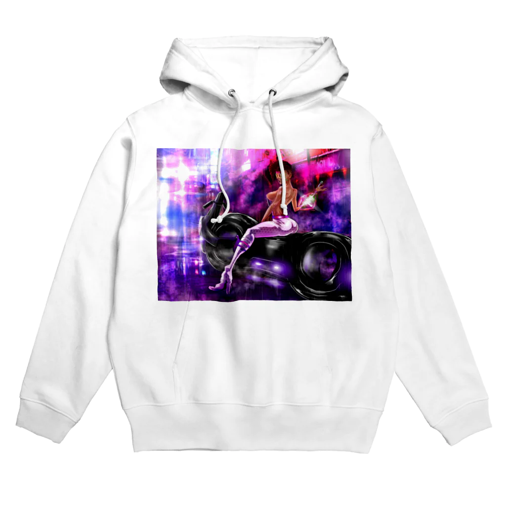 Naoki NagoyaのCyberpunkgirl サイバーパンク NEOTOKYO Hoodie