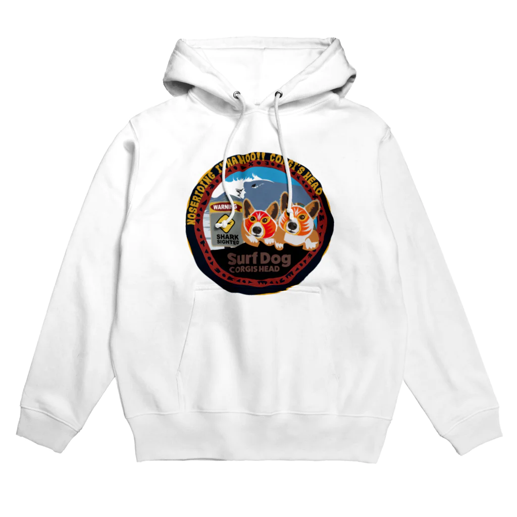 SantaClodaのコーギーズヘッドのマスクコーギー Hoodie