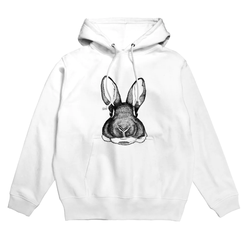 うさぎのうなぎのbunny face Hoodie