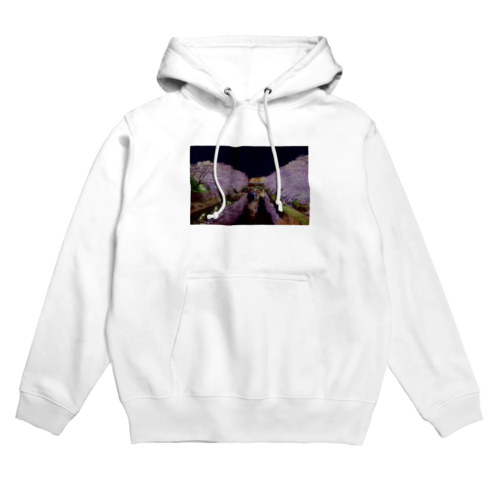 百景ショップの夜桜 Hoodie