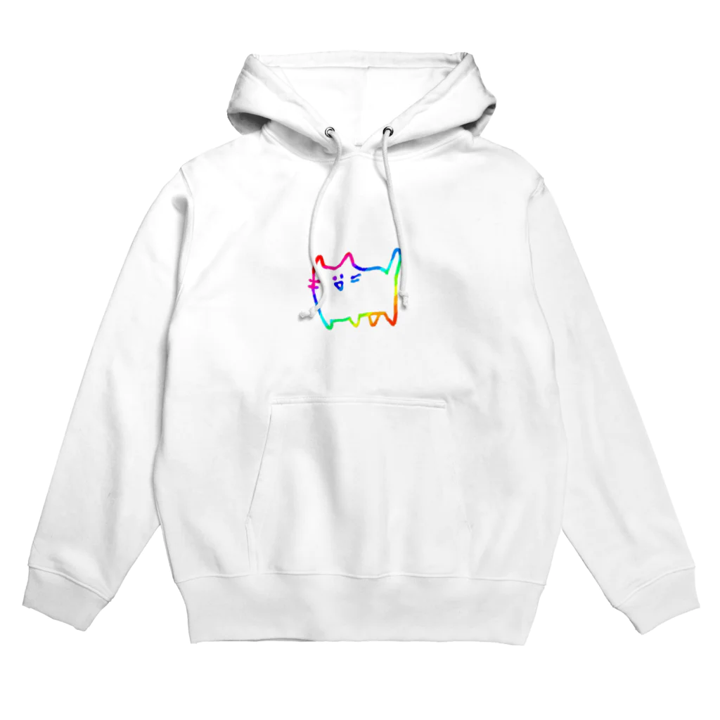 neko_00003のてぬきてがきネコチャン（虹） Hoodie