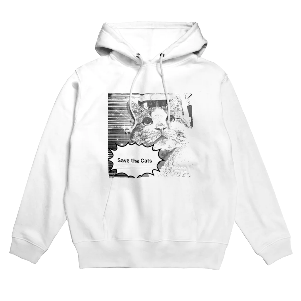 ノラ猫Designのsave the cats Hoodie