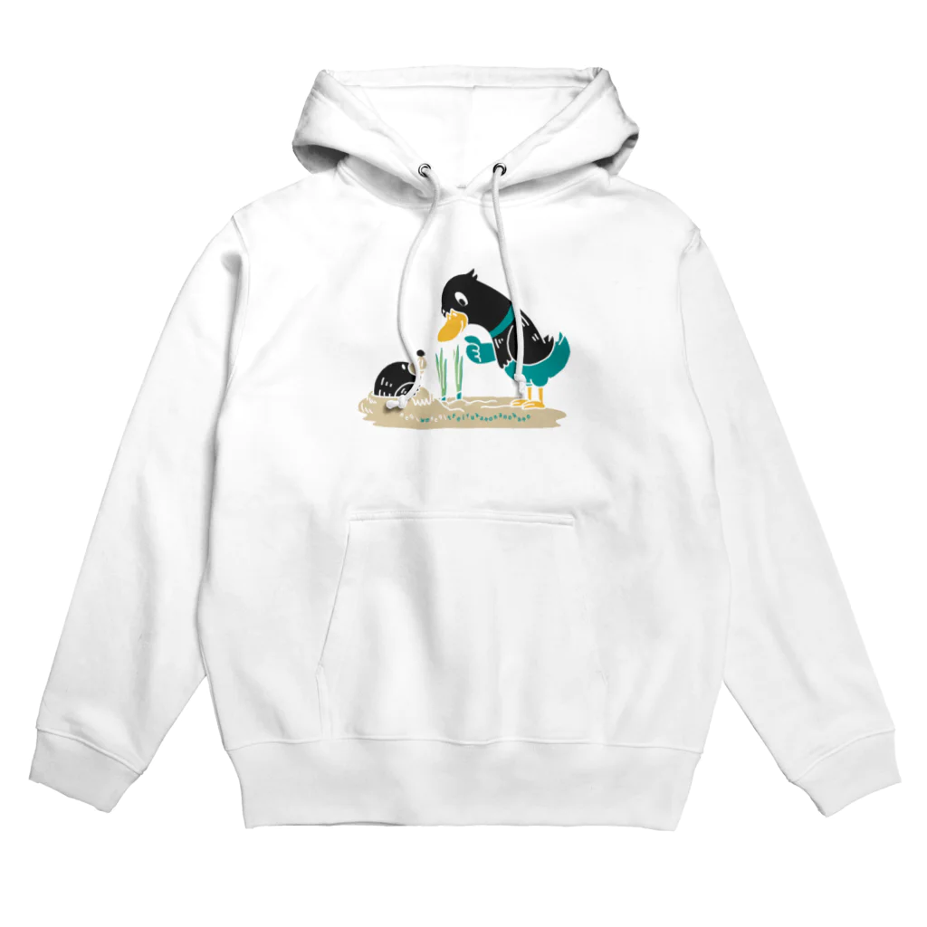 イラスト MONYAAT のねぎってる鴨カモ BM 白フチなし  Hoodie