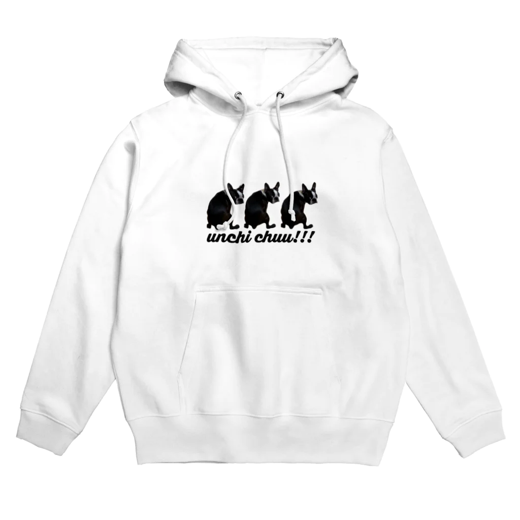 ボストンテリアのぼーちゃんのうんち中グッズ Hoodie