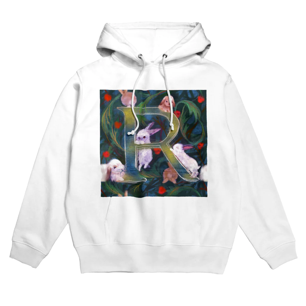 NORIMA'S SHOP のRabbitのRで遊ぶ森のうさぎ Hoodie