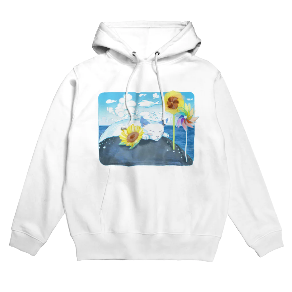 ahihoの夢見る海の猫ちゃん Hoodie