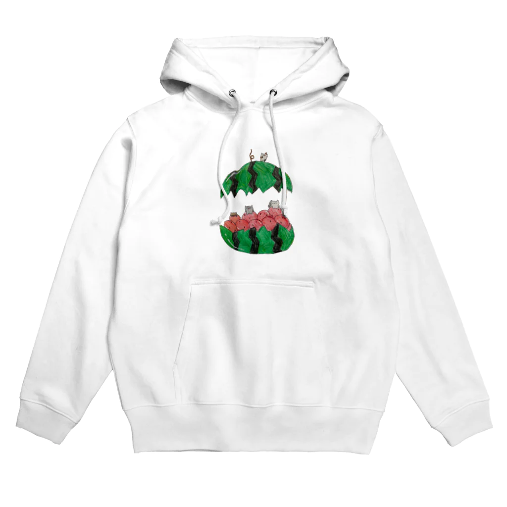 ねこぼうけん隊のねこぼうけん隊スイカポンチ Hoodie