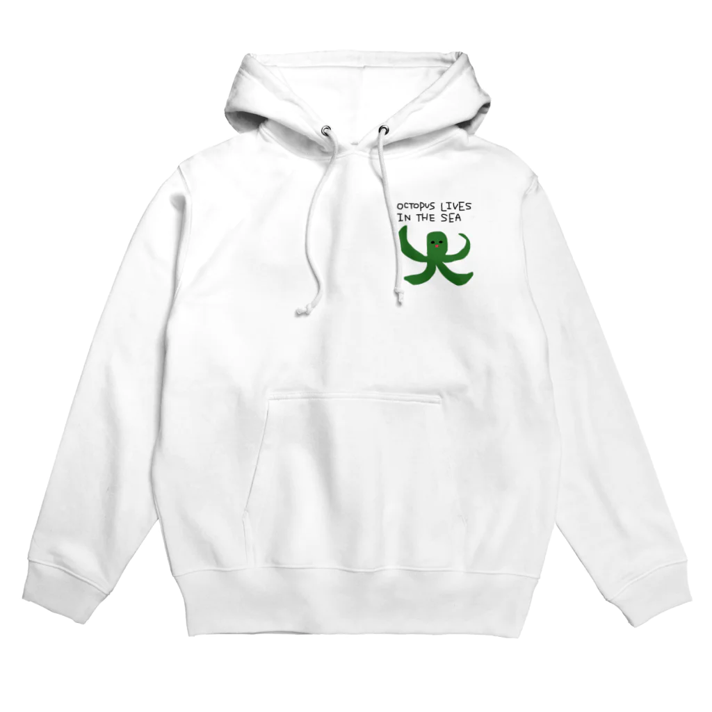 CapeのOCTOPUS LIVES IN THE SEA  Hoodie