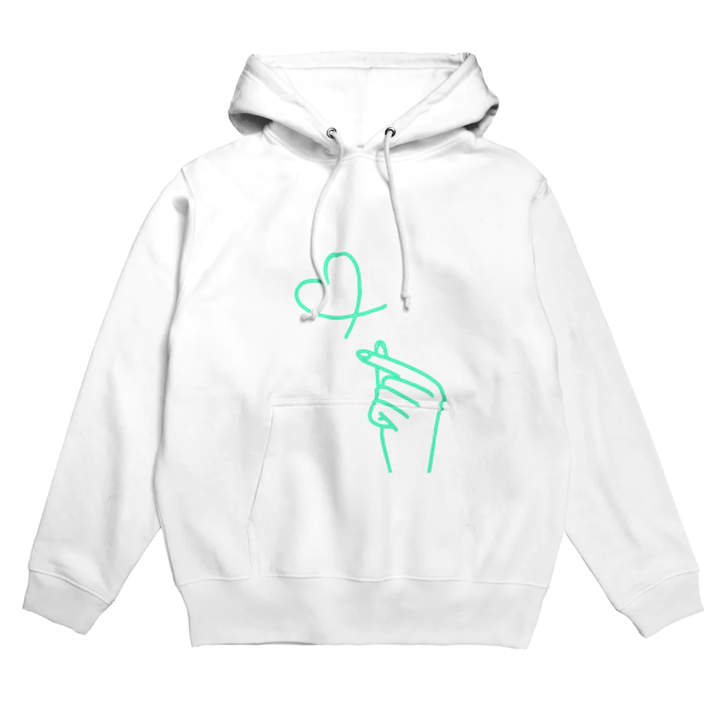 らくがきクオリティのmint green lover Hoodie