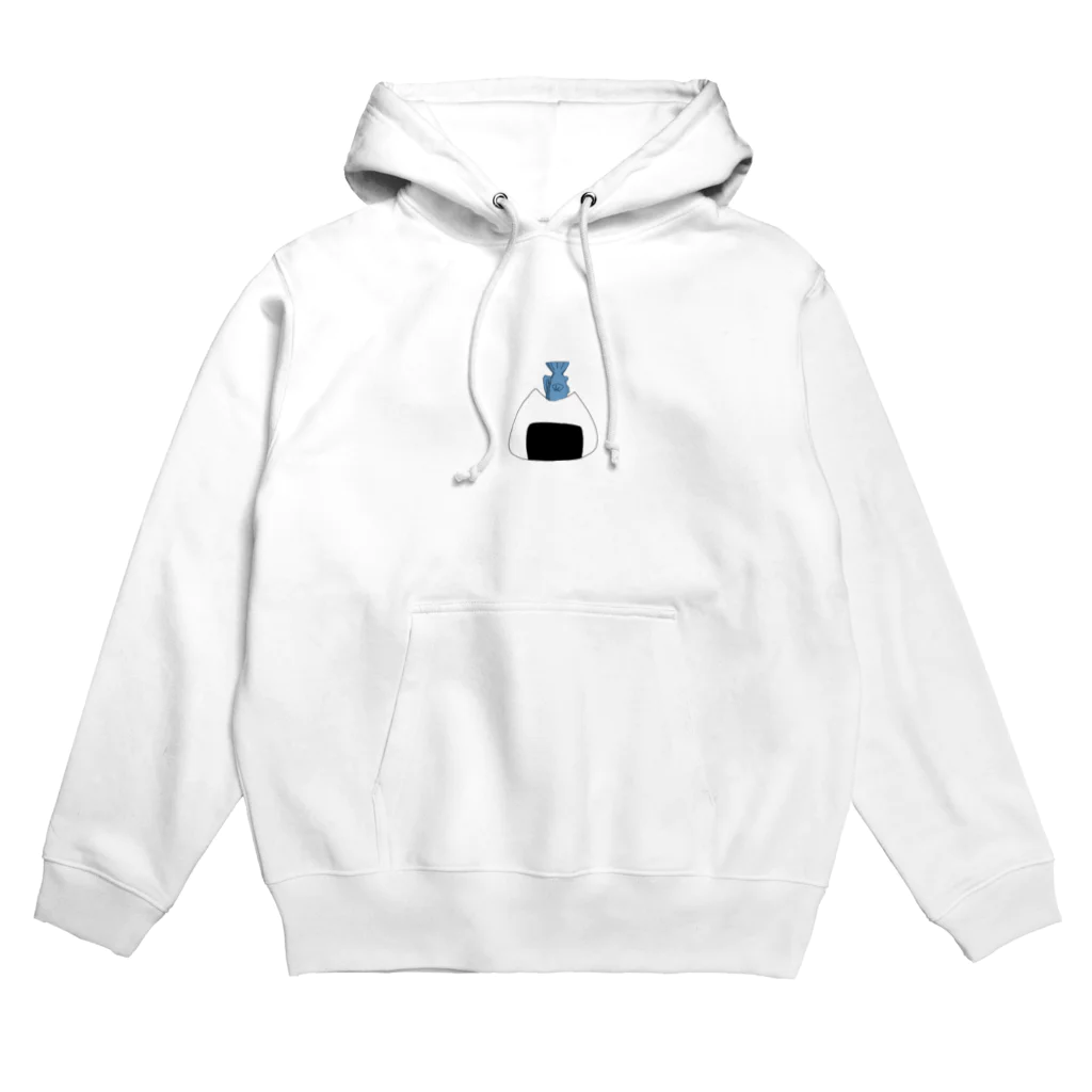 Omusubitarouの魚に刺さるおにぎり Hoodie